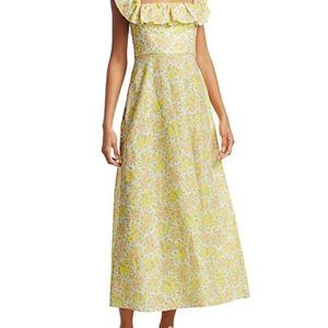 ZIMMERMANN Goldie Ruffle Neck Long Dress size 3